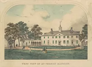 West View of Mount Vernon Mansion, c. 1860. Creator: Unknown