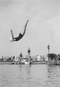 Diving Prints: Westchester Country Club, 1932 Creator: Arnold Genthe