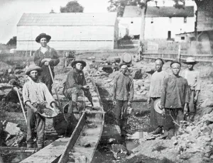 Gold Rush Prints: Western and Chinese miners during the California Gold Rush at Auburn Ravine