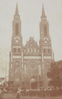 Victorian Gothic Prints: Western facade, Church of St John the Baptist