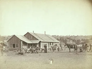 Settlers Prints: Western Ranch House, c1888. Creator: John C. H. Grabill