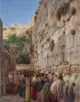 Western Wall Prints: The Western Wall, 1880s. Creator: Bauernfeind, Gustav (1848-1904)