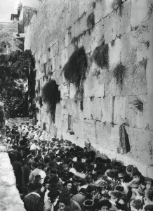 Temple Mount Prints: Western Wall of the Temple Mount, Jerusalem, 1937. Artist: Martin Hurlimann