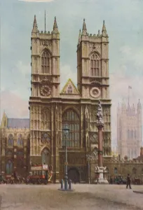 Sir George Gilbert Scott Prints: Westminster Abbey, c1935. Creator: Unknown