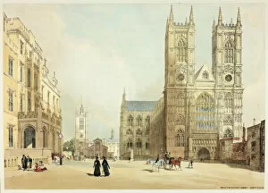 City Of Westminster London England Gallery: Westminster Abbey, Hospital and Company, plate seven from Original Views of London as It