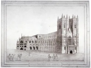 Middleton Prints: Westminster Abbey from the north-west, London, 1805