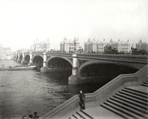 Westminster Bridge and St Thomass Hospital, London, 1887