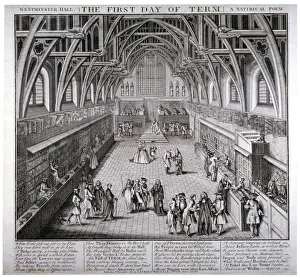 Hammerbeam Prints: Westminster Hall, the first day of term, a satirical poem, 1797