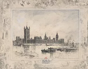 Westminster Palace, 1884. Creator: Felix Hilaire Buhot