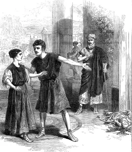 Private School Prints: The Westminster Play, 1871. Creator: Unknown