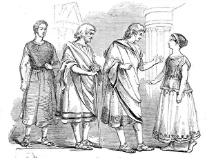 Westminster School Prints: Westminster School - scene from The Andria'of Terence, 1845. Creator: Unknown