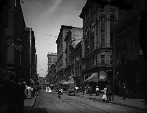 Transparency Prints: Westminster St. Providence, R.I. c1906. Creator: Unknown