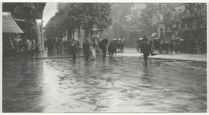Surface Prints: A Wet Day on the Boulevard, Paris, 1894, printed 1918 / 32. Creator: Alfred Stieglitz