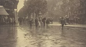 A Wet Day on the Boulevard, Paris, 1894. Creator: Alfred Stieglitz