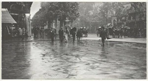 A Wet Day on the Boulevard, Paris, 1894, printed 1918 / 32. Creator: Alfred Stieglitz