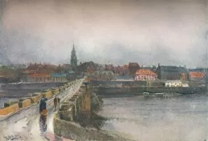 Holme Collection: A Wet Day, Old Berwick Bridge, c1877-1906, (1906). Creator: Robert Buchan Nisbet