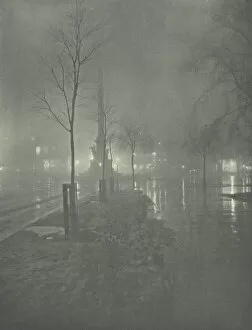 Images Dated 21st October 2021: Wet Night, Columbus Circle, New York, c. 1897. Creator: William A. Fraser