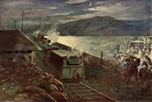 Orange River Colony Prints: De Wets Attempt to Cross the Railway, 1902. Creator: Unknown