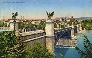 Basle Gallery: Wettstein Bridge, Basel, Switzerland, c1936