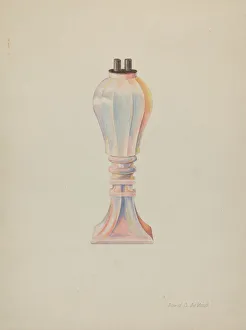 Whale Oil Lamp, 1935 / 1942. Creator: Davids De Vault