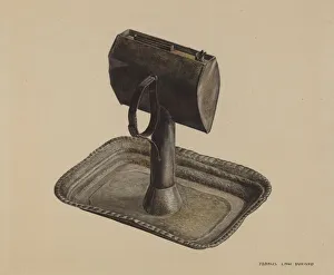 Francis Law Durand Prints: Whale Oil Lamp, 1935 / 1942. Creator: Francis Law Durand