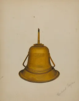 Watercolour And Graphite On Paperboard Collection: Whale Oil Lamp, c. 1938. Creator: Richard Taylor