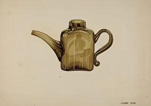 King Harry Prints: Whale Oil Lamp Filler, c. 1939. Creator: Harry King