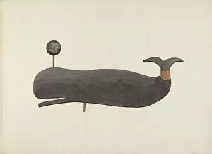 Whale Collection: Whale Weather Vane, c. 1938. Creator: Marian Page