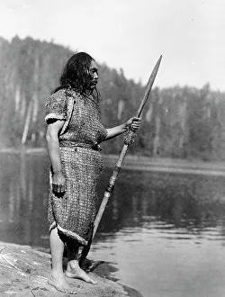 First Nations Prints: The whaler-Clayoquot, c1910. Creator: Edward Sheriff Curtis