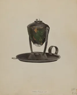 William Frank Prints: Whaler Lamp, 1938. Creator: William Frank