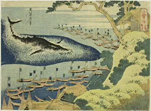 Nagasaki Japan Prints: Whaling off the Coast of the Goto Islands (Goto kujira tsuki)