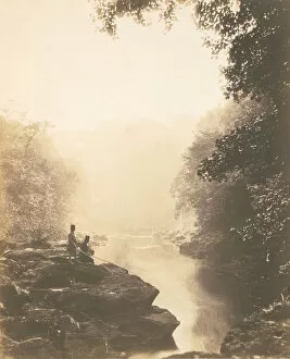 Anglers Gallery: Wharfe and Pool, Below the Strid, 1854. Creator: Roger Fenton