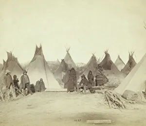 Wigwam Prints: What's left of Big Foot's band, 1891. Creator: John C. H. Grabill