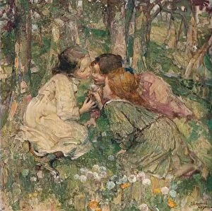 Redhead Collection: Whats O Clock?, c1904. Artist: Edward Atkinson Hornel