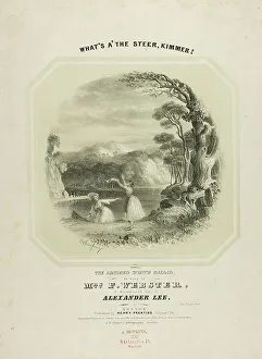 Ballad Prints: What's A The Steer, Kimmer!, 1840. Creator: Benjamin Champney