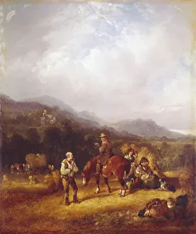 Reapers Prints: The Wheat Harvest. Artist: Shayer, William I (1788-1879)