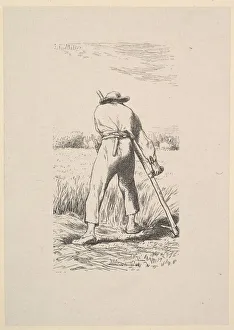 Jean Francois Prints: The Wheat Reaper, 1853. Creator: Jacques-Adrien Lavieille