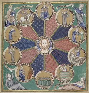 Life Prints: Wheel of the Ten Ages of Man, c1310. Creator: Master of the Madonna