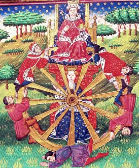 Rich Prints: Wheel of Fortune, c1520. Creator: Unknown