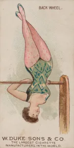 Back Wheel, from the Gymnastic Exercises series (N77) for Duke brand cigarettes, 1887