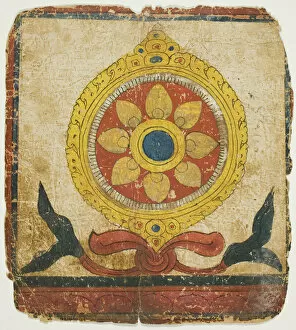 The Wheel of Law (Dharmachakra), from a Set of Initiation Cards (Tsakali)