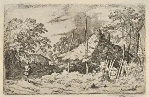Allart Van Gallery: The Wheel underneath the Haybarn, 17th century. Creator: Allart van Everdingen