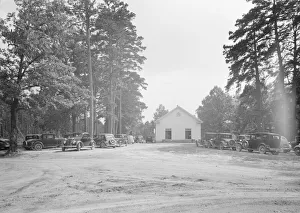 Wheeleys Church and grounds, Person County, North Carolina, 1939. Creator: Dorothea Lange