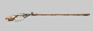 Shell Prints: Wheellock Birding Rifle (Tschinke), Silesia, 1650 / 60. Creator: Unknown
