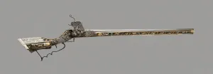 Armaments Prints: Wheellock Gun of Tschinke Form, Teschen, 1650. Creator: Unknown