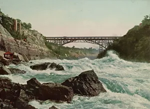 Ontario Prints: Whirlpool Rapids, looking up Niagara, c1900. Creator: Unknown
