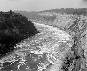 Whirlpool Rapids from Niagara Railway Suspension Bridge, Niagara Falls, N.Y. between 1900 and 1915. Creator: Unknown