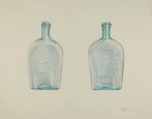 Union Prints: Whiskey Bottle, c. 1943. Creator: Loraine Makimson
