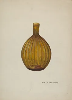 Boehmer Fritz Prints: Whiskey Flask, c. 1939. Creator: Fritz Boehmer