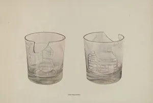 Chris Makrenos Prints: Whiskey Glass, c. 1941. Creator: Chris Makrenos